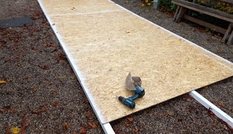 Holz Unterbau Eisstockbahn